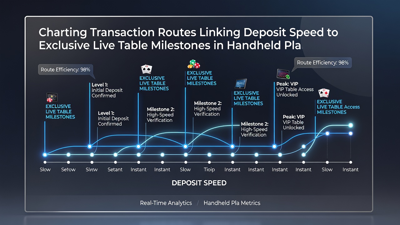 Infographic style image showing data flow from mobile deposit to live table milestone achievement with arrows and progress indicators
