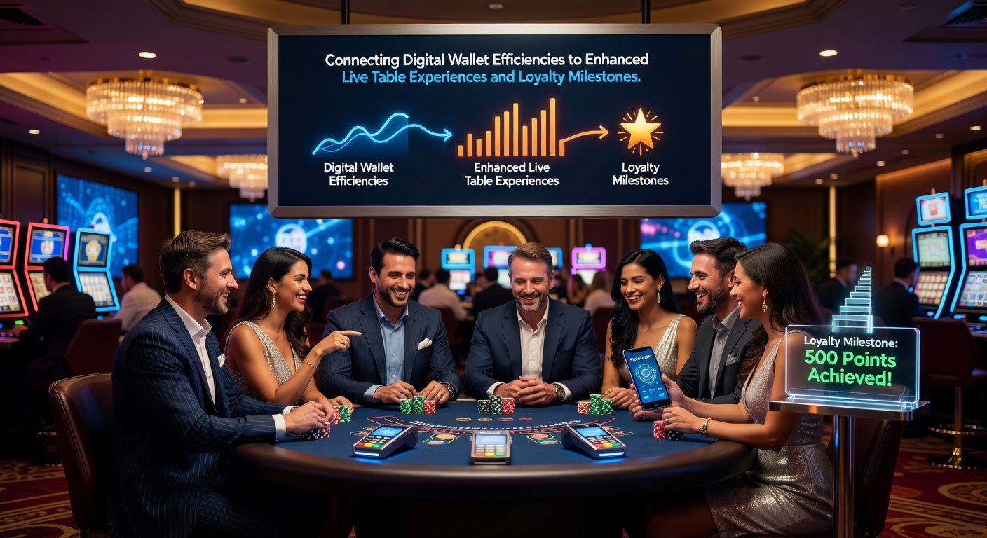 Player dashboard highlighting loyalty milestone progress next to active live dealer tables with digital wallet balance visible