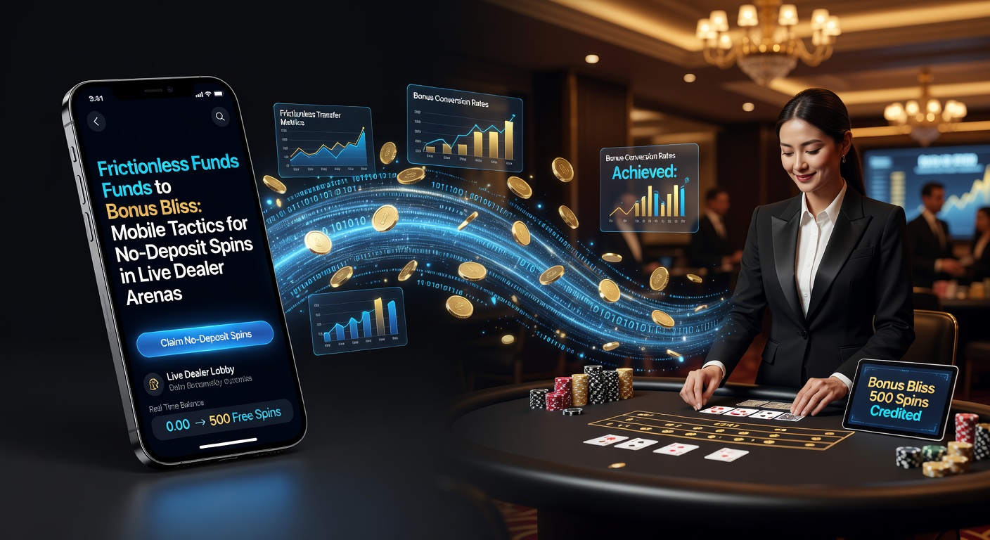Smartphone screen displaying a live dealer roulette table with no-deposit bonus spins activated, highlighting mobile interface elements