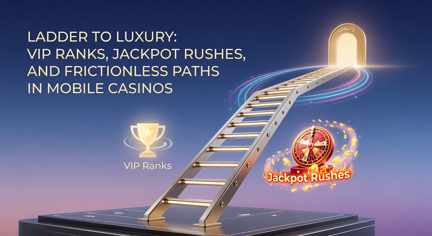 Vibrant mobile casino screen showing VIP ladder progression with glowing jackpot meters and smooth payment icons