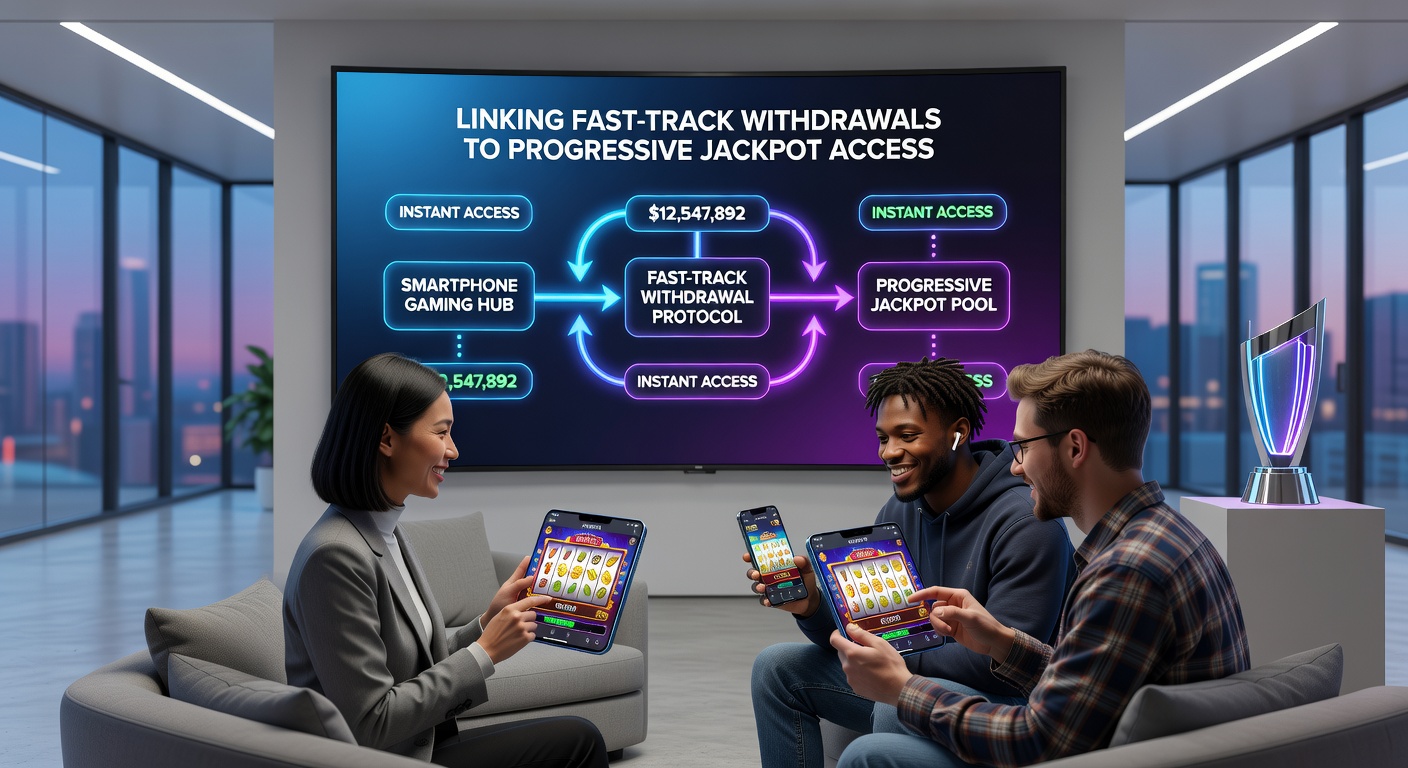 Mobile device showing progressive jackpot win notification alongside instant withdrawal receipt
