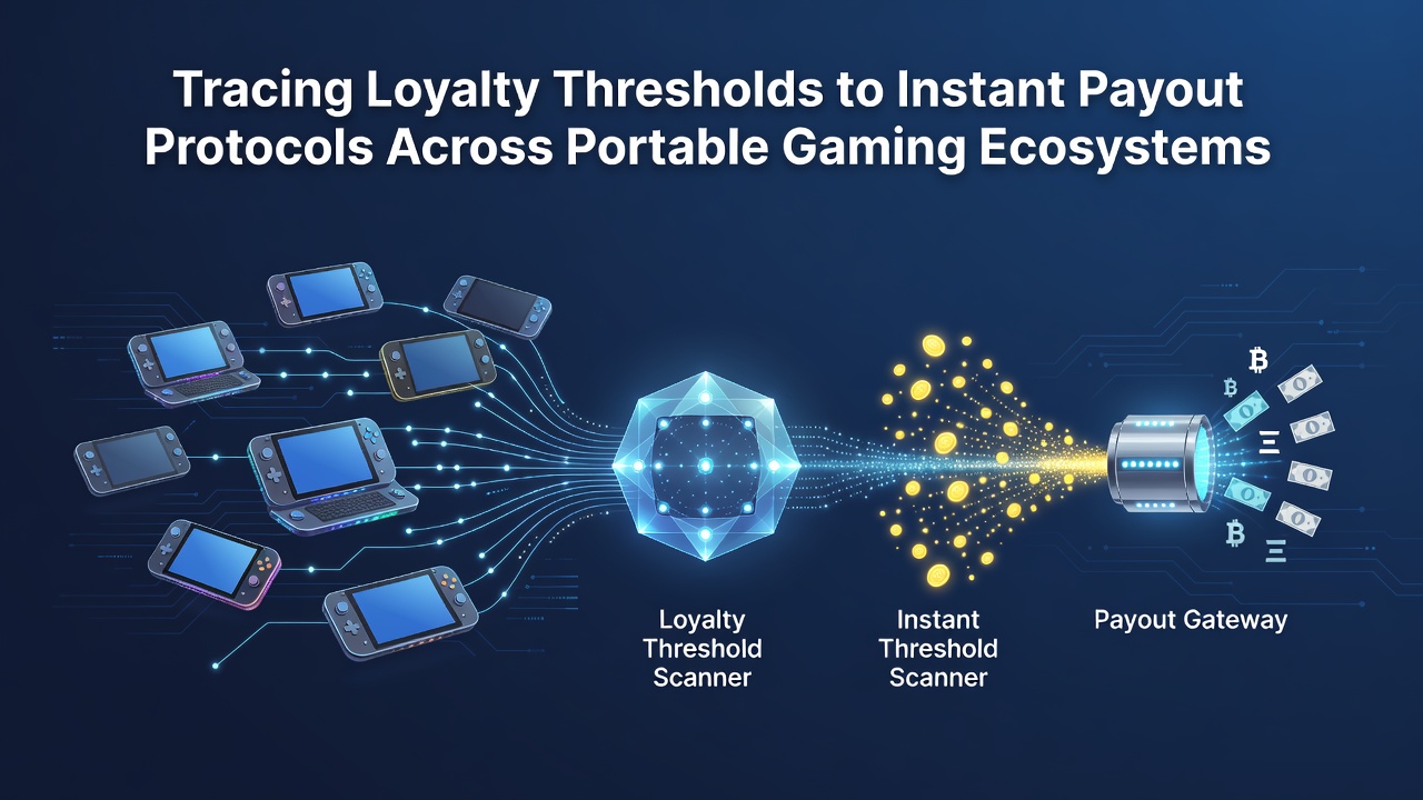 Diagram showing loyalty point accumulation flowing into instant payout triggers on mobile devices